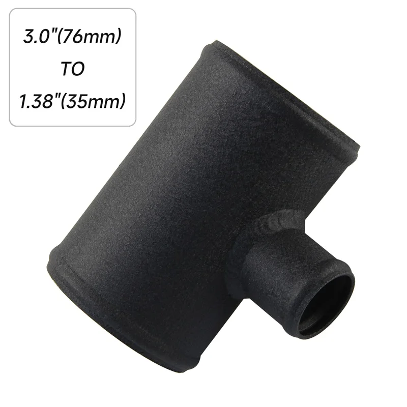 

3" 76mm Aluminum Blow Off Valve Adapter T-Pipe Shape Tube For 35mm ID BOV