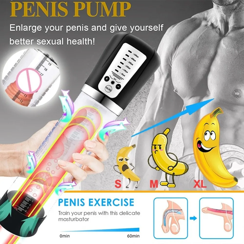 Automatic Electric Penis Vacuum Pump Thicken Penis Enlargement Enhancer Penis Sucker Sex Toys for Men Male Masturbate 18+