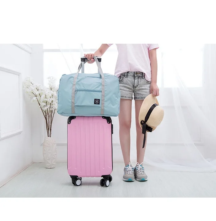 Tas Travel Lipat Tas Travel Portabel Tas Tangan Gambar Huruf Tas Duffle Fashion Pria dan Wanita Tas Penyimpanan Koper Travel