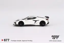 MINI GT 1:64 Corvette Z06 2023 Arctic White Diecast Model Car