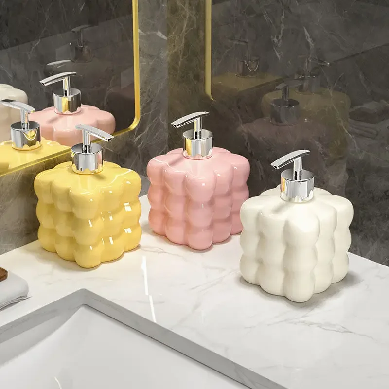 Moderne Presse Typ Lotion Flasche Hause Sanitizer Seife Spender Keramik Shampoo Feuchtigkeit Abfüllung Bad Zubehör Dekoration