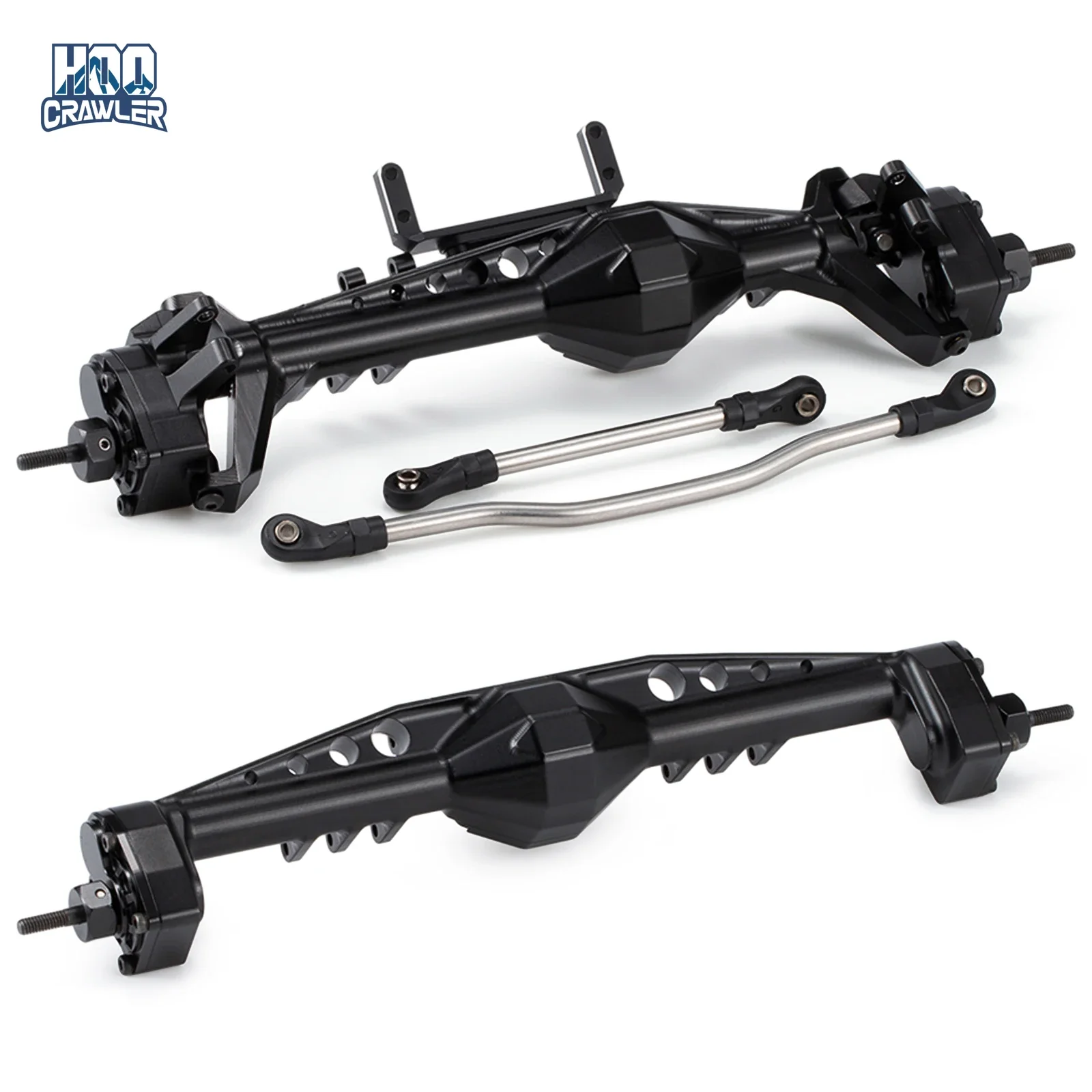 Aluminiowa oś portalowa CNC F9 z mocowaniami serwomechanizmów do gąsienic 1/10 RC Axial Capra 1.9 UTB LCG Chassis Cheater Rigs