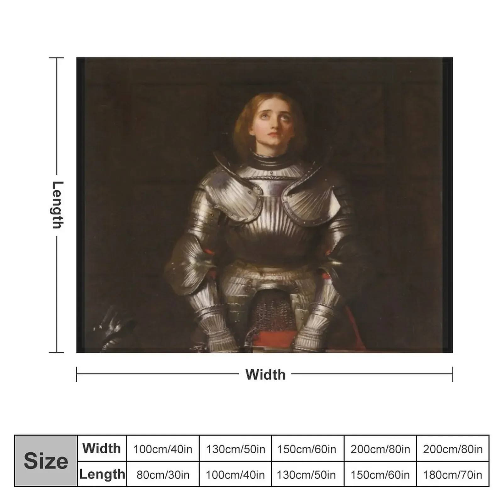 John Everett Millais - Joan D?Arc (1865) Throw Blanket Blankets For Baby Plaid Blankets