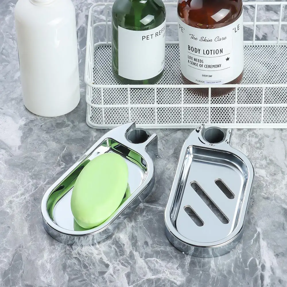 New Soap Dishes Adjustable Rail Slide Bathroom Bath Shower Soap Dishes Holder Bathroom Accessories