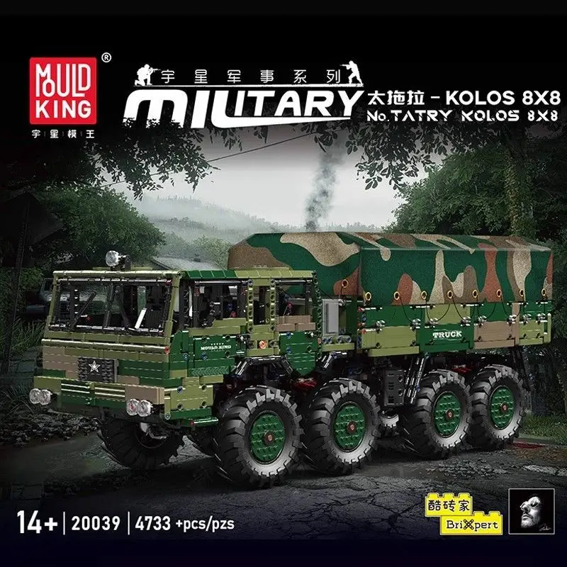 

Mold King 20039/20040 Технический автомобиль Игрушки RC Tatry KOLOS 8X8 Грузовик Строительный блок Сборка Кирпичная модель Детский Рождественский подарок