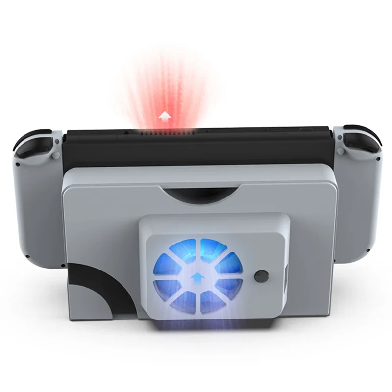 مبرد قاعدة وحدة التحكم AM-Game مع مروحة تبريد LED لحامل OLED للتبديل لنينتندو للتبديل OLED ملحق USB أسود #3