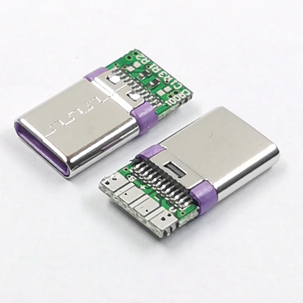 USB 3.1 typ c złącze męskie i żeńskie jack 5A wysoki prąd wtyczka usb męska Zacisk elektryczny lutowanie DIY kabel Wsparcie PCB