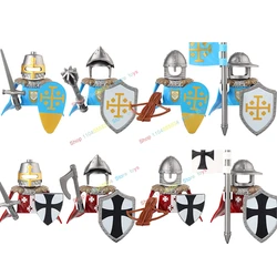Medieval Hospital Knight Figures Building Blocks Military Soldier Army Guard Infantry Helmet Wars Weapons DIY Bricks Toys G0133