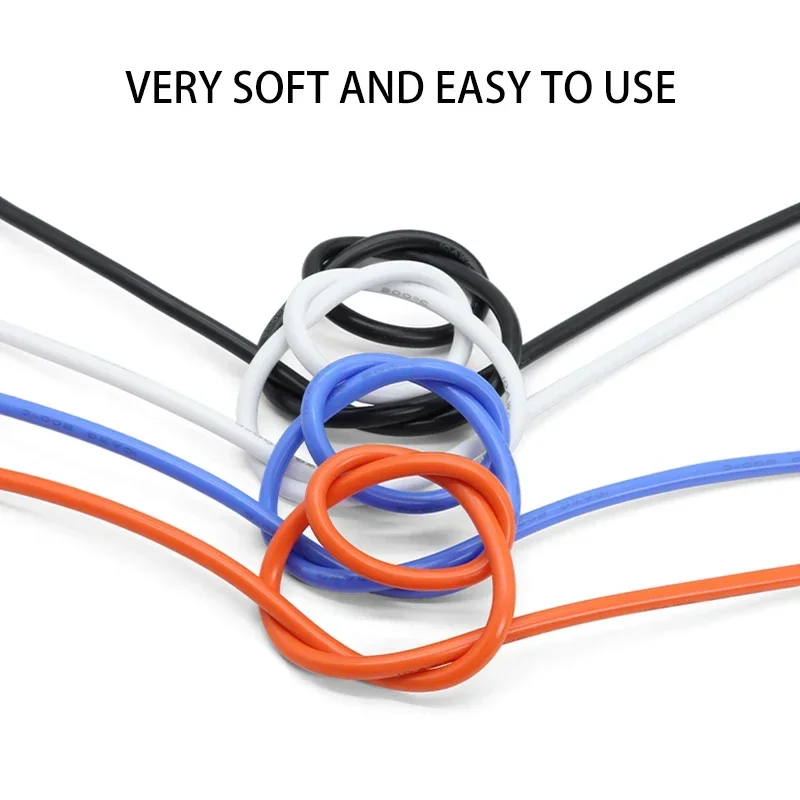 10 Colors Ultra Soft Silicone Wire 30/28/26/24/22/20/18/16AWG 200℃ Silicone Rubber Insulated Tinned Copper Heat-resistant Cable image 4