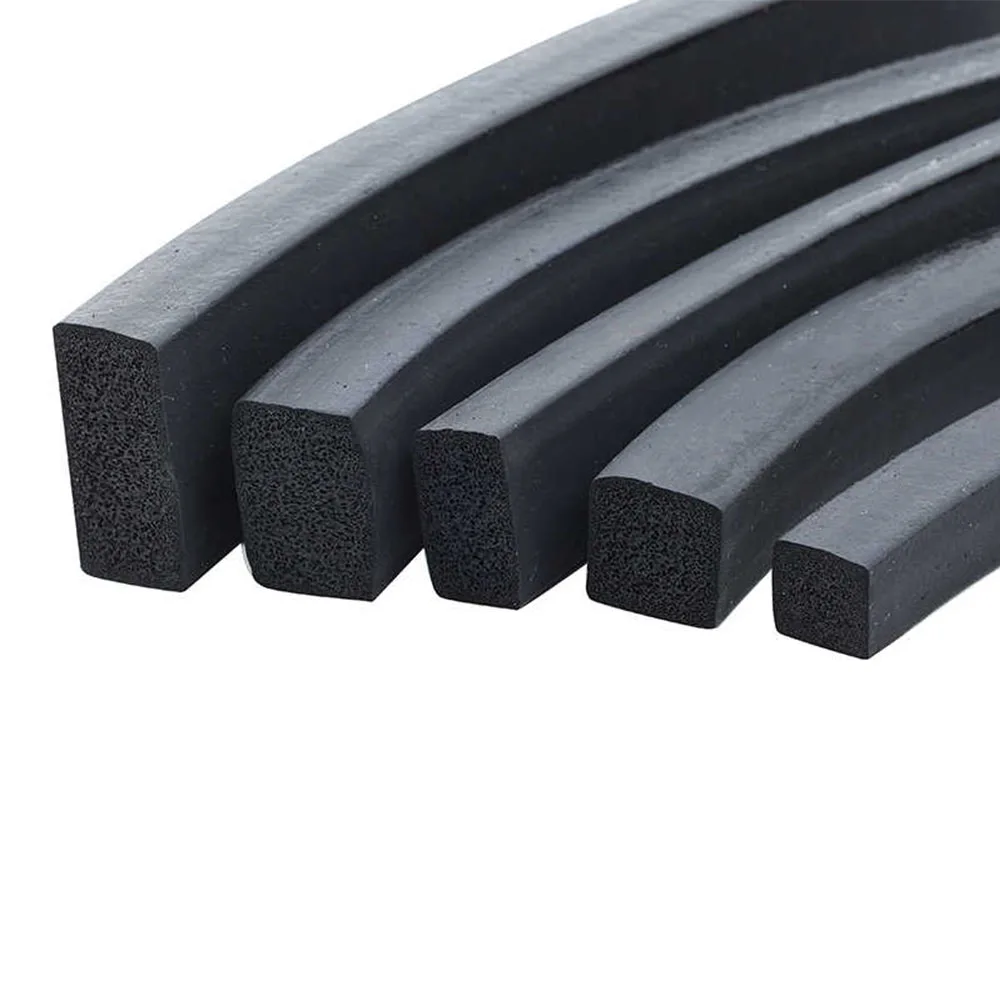 1/5M Black Square Foam Rubber Sealing Strip EPDM Sponge Rubber Strip Industrial Equipment Sealing Buffer Rubber Strip