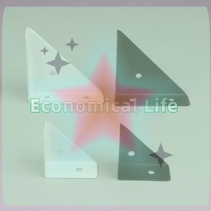 4PCS White Black Wooden Furniture Corner Connector Fasteners Right Triangle Corner Supports Suitable For Beds Cabinets