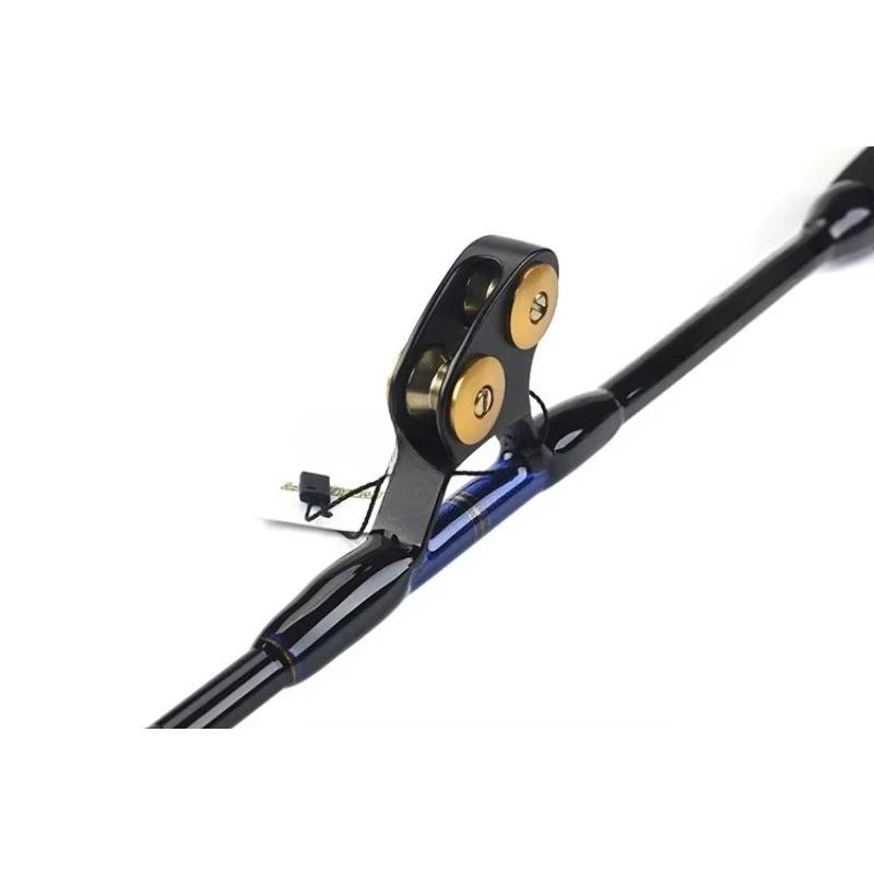 1.65M 80LBS Heavy Duty Carbon Trolling Rod Pacific Bay Bent Metal Handle Strengthen Pulley Guide Deep Sea Fishing Rod