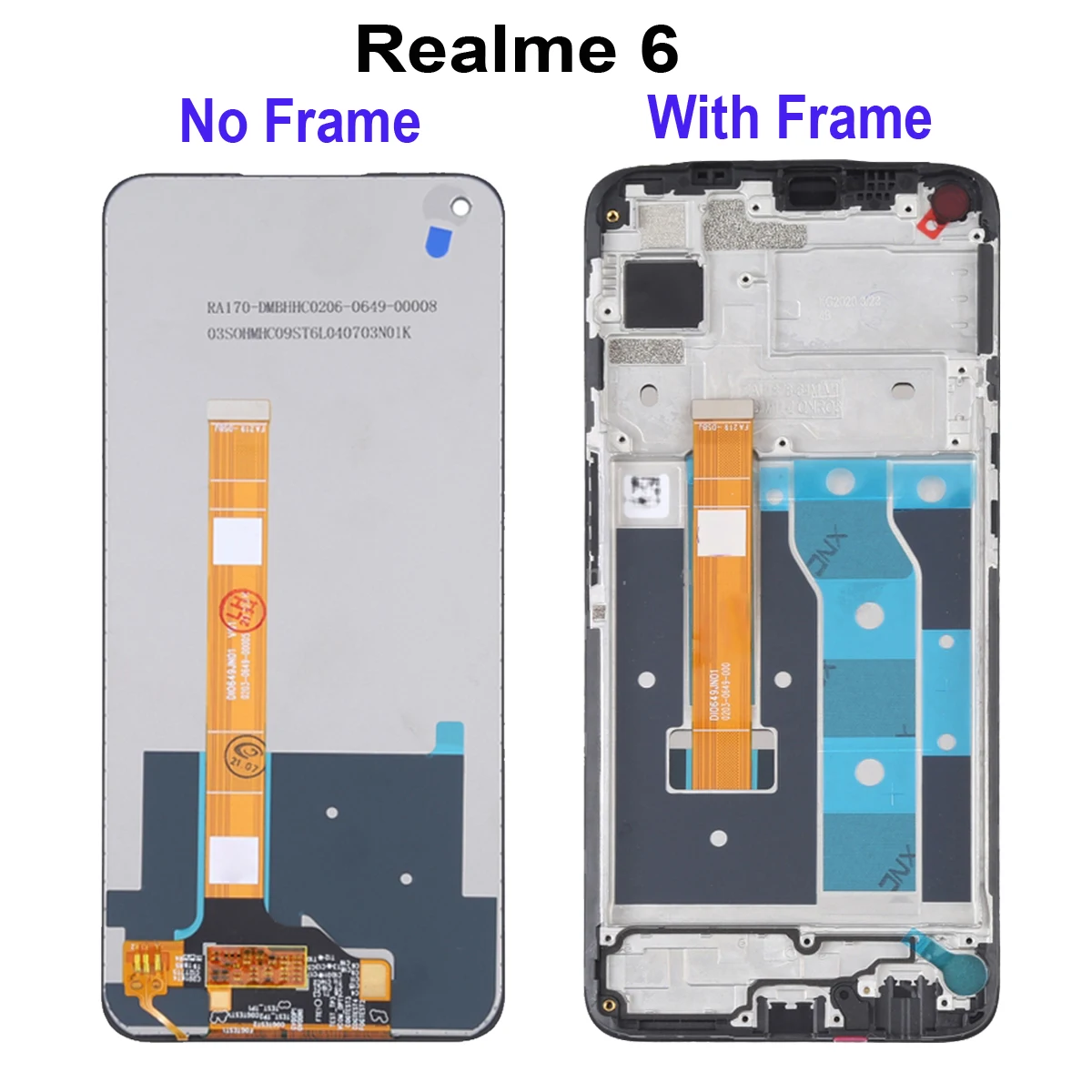 For Realme 6 Pro 6Pro RMX2061 RMX2063 LCD Display Screen Touch Digitizer With Frame For OPPO Realme6 RMX2001 LCD