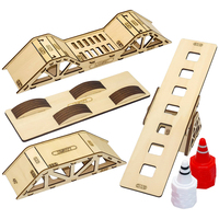 Arch Bridge with 20PCS Traffic Cones Off Road Obstacle Simulated Arch Bridge Obstacle for LDARC X43 M58 1/43 Scale RC Crawer Car