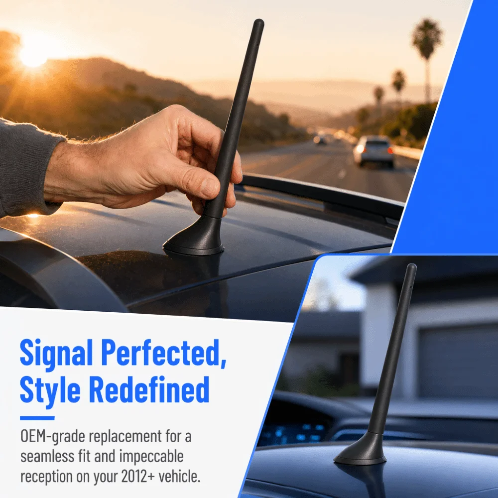 Wear Block Rubber Antenna Mast Black 52019353, 51910790, 52019350 Radio Aerial Audio Receiver Pole Exterior Refit