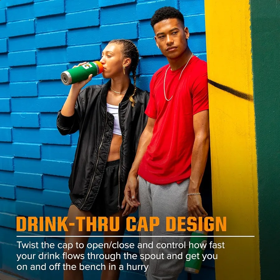 Edelstahl-Sportflasche, 26 Unzen, doppelwandige Isolierung, grün, 1 Stück