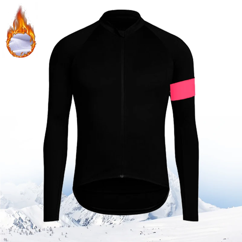 Winter Long Sleeves Cycling Jersey Winter Thermal Fleece Cycling Clothing Man\'s Bike Jersey MTB Road Bike Jacket Bicycle Shirt