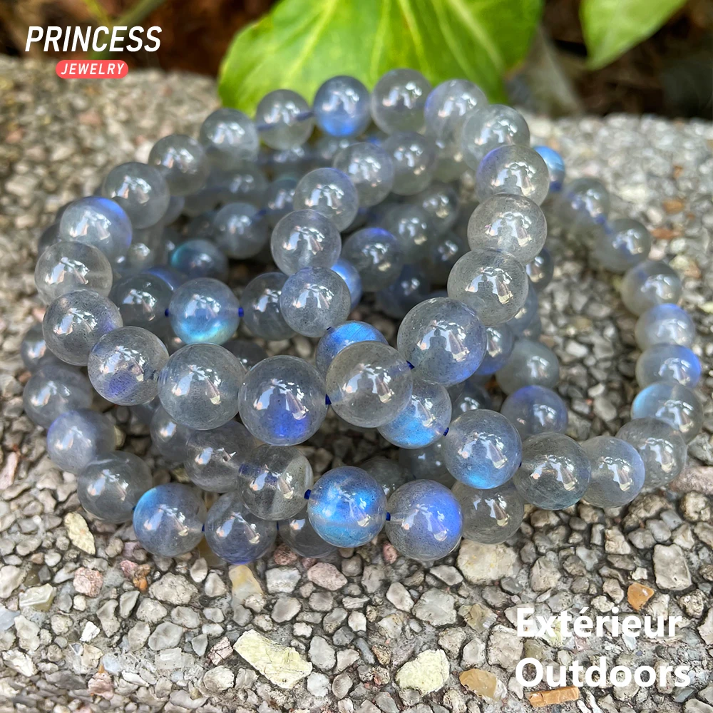 Natural Madagascar Labradorite Beads para Fazer Jóias, Pedras Preciosas Soltas, Azul, DIY, Atacado, Presente Surpresa, 5A