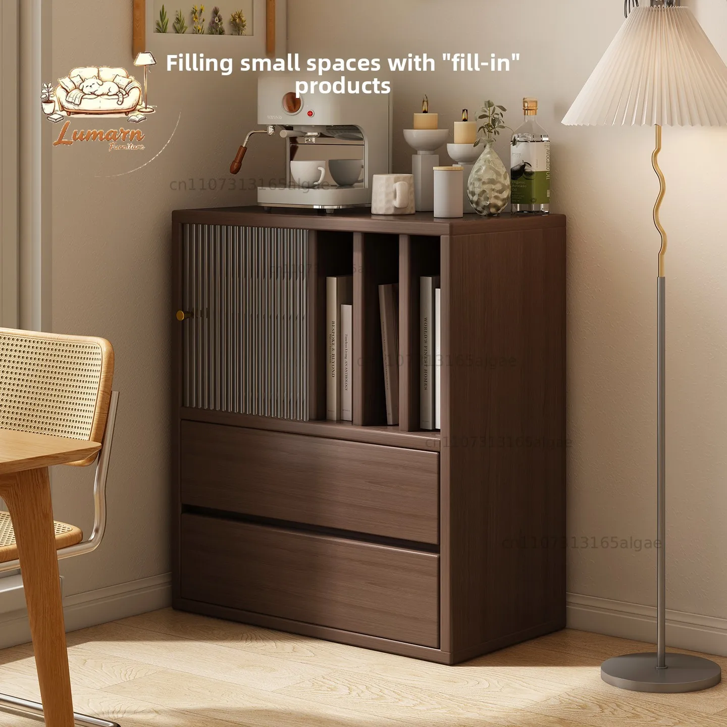 Living room floor partition cabinet shelf storage dust cabinet bookshelf module entrance locker low displ