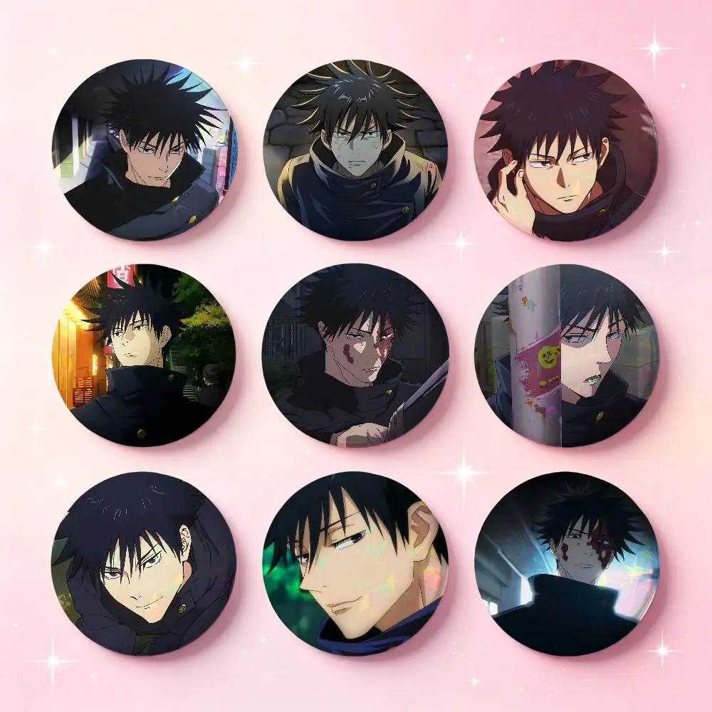 Cool Anime Boy Megumi Fushiguro Badges Button Round Creative Pin Brooch Badge Bag Decor Accessories Fans Collect Friends Gifts