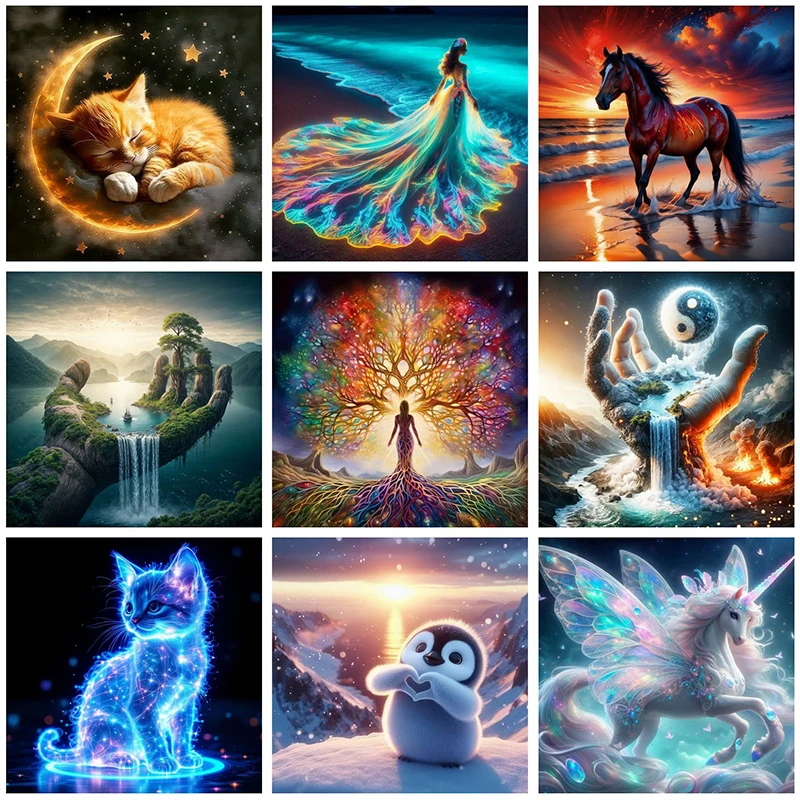 

New 5D Diy Diamond Paintings 30x30 cm Mosaic Wall Diamond Art Painting Kits Embroidery Full Crystal Accessories New 2025 Paint