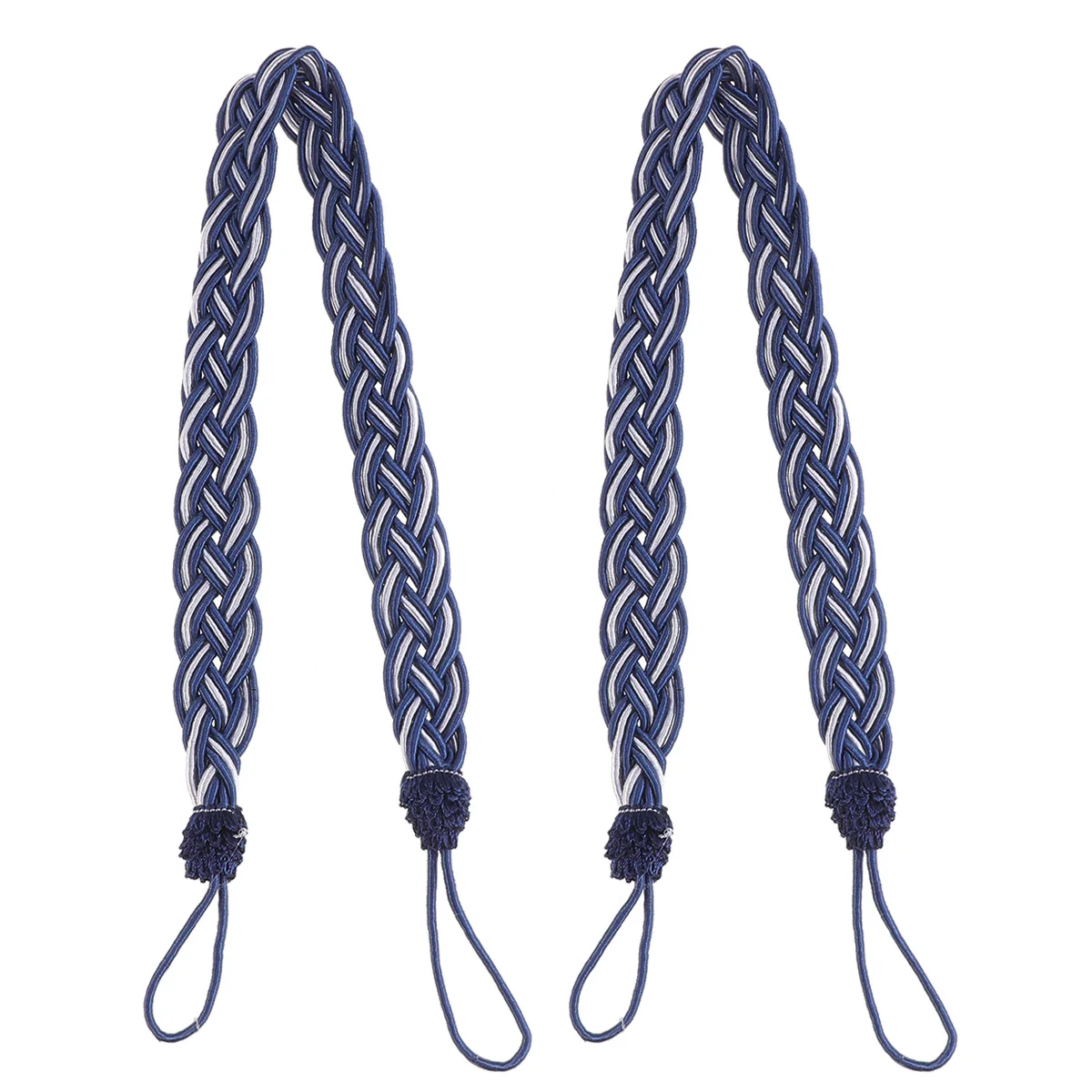

2Pcs Rope Home Knitted Window Tiebacks Cord Hand Tie Buckle Clips Curtain Tiebacks Curtain Holdback Clips Decoration