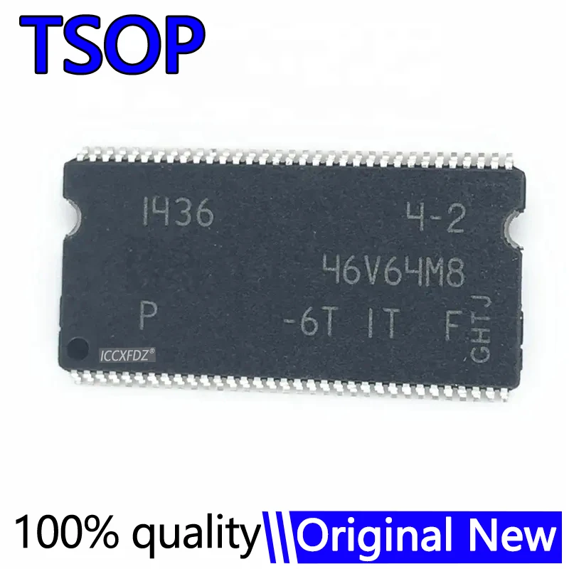 5~10Pcs/Lot 100%New original MT46V64M8P-6T IT:F MT46V64M8P-6TIT 46V64M8-6TIT 46V64M8 -6T IT IC DRAM 167MHz 512M PARALLEL TSOP66