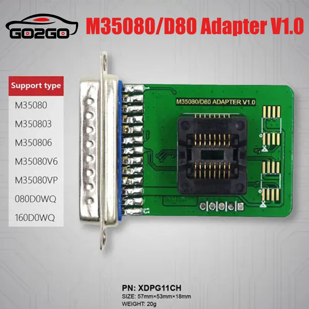 

Адаптер Xhorse VVDI Prog M35080/D80 V1.0 Бесплатная доставка