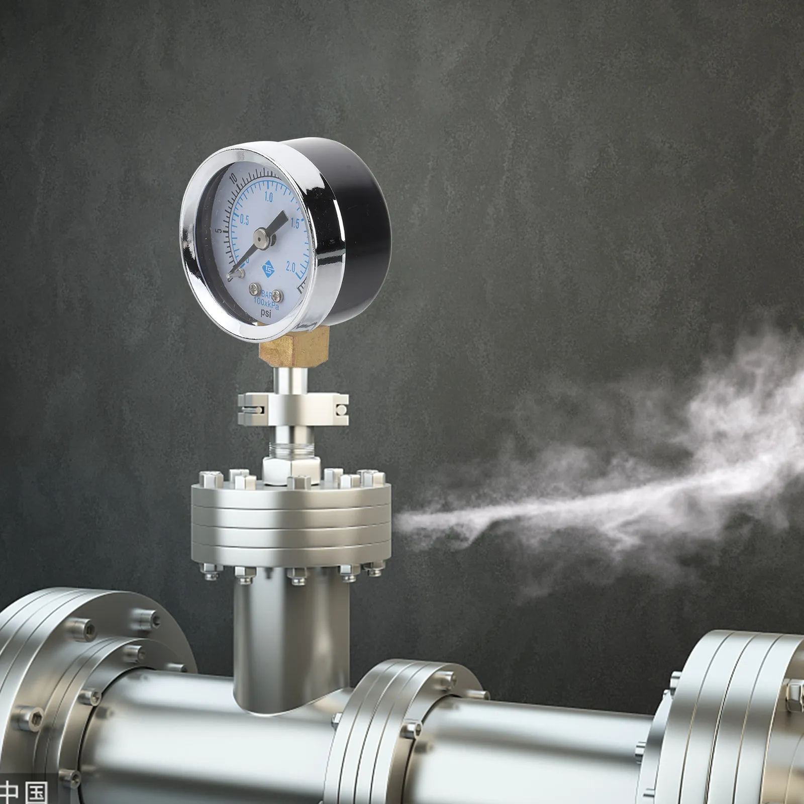 High Gauge 0-30Psi Compact Design for Air Water Oil Gas Systems Vacuum Pressure Gage Vacuum Gauge