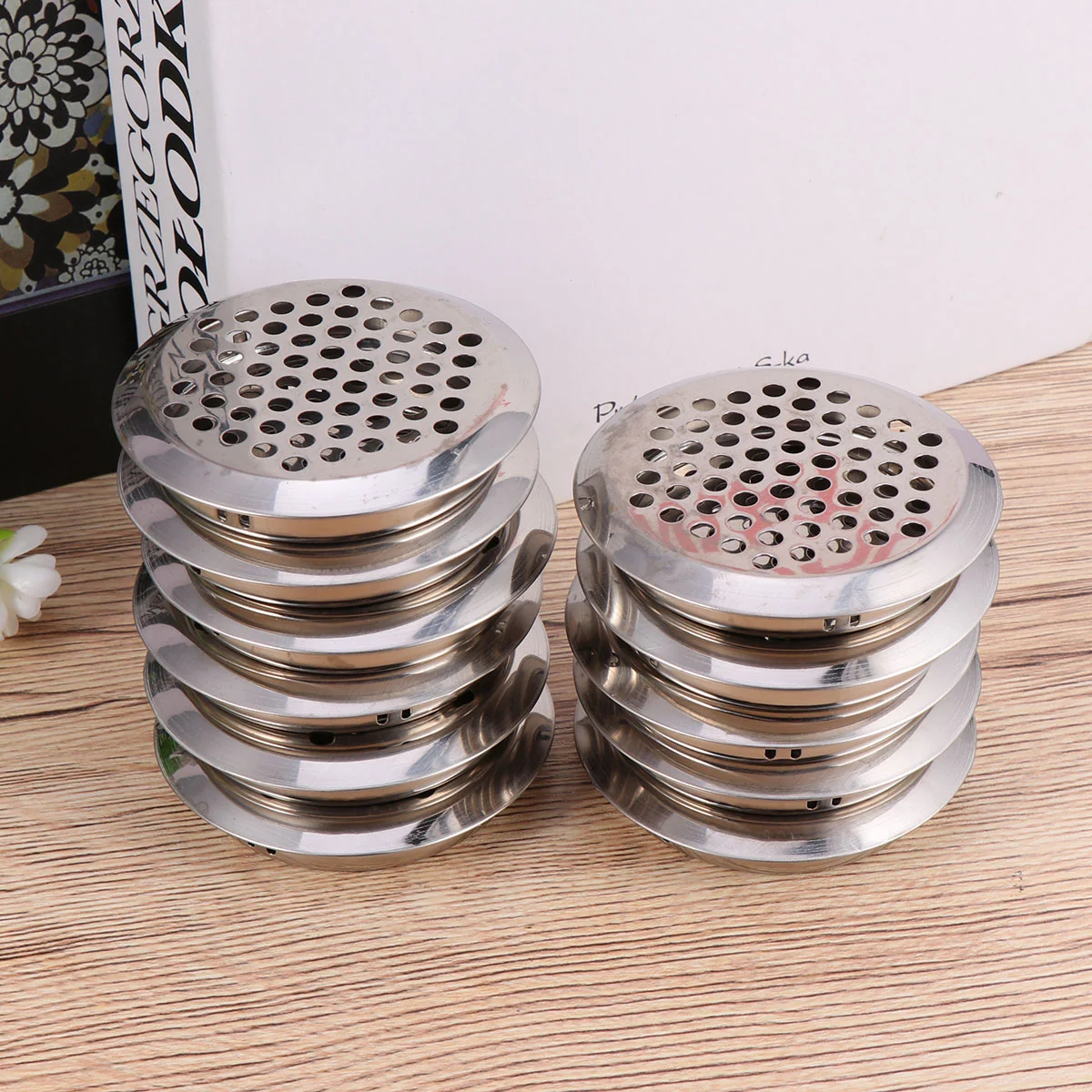 

10 Pcs Shoe Cabinet Vents Small Round Hole Wardrobe Closet Mesh Breathable Design Air Stainless Steel