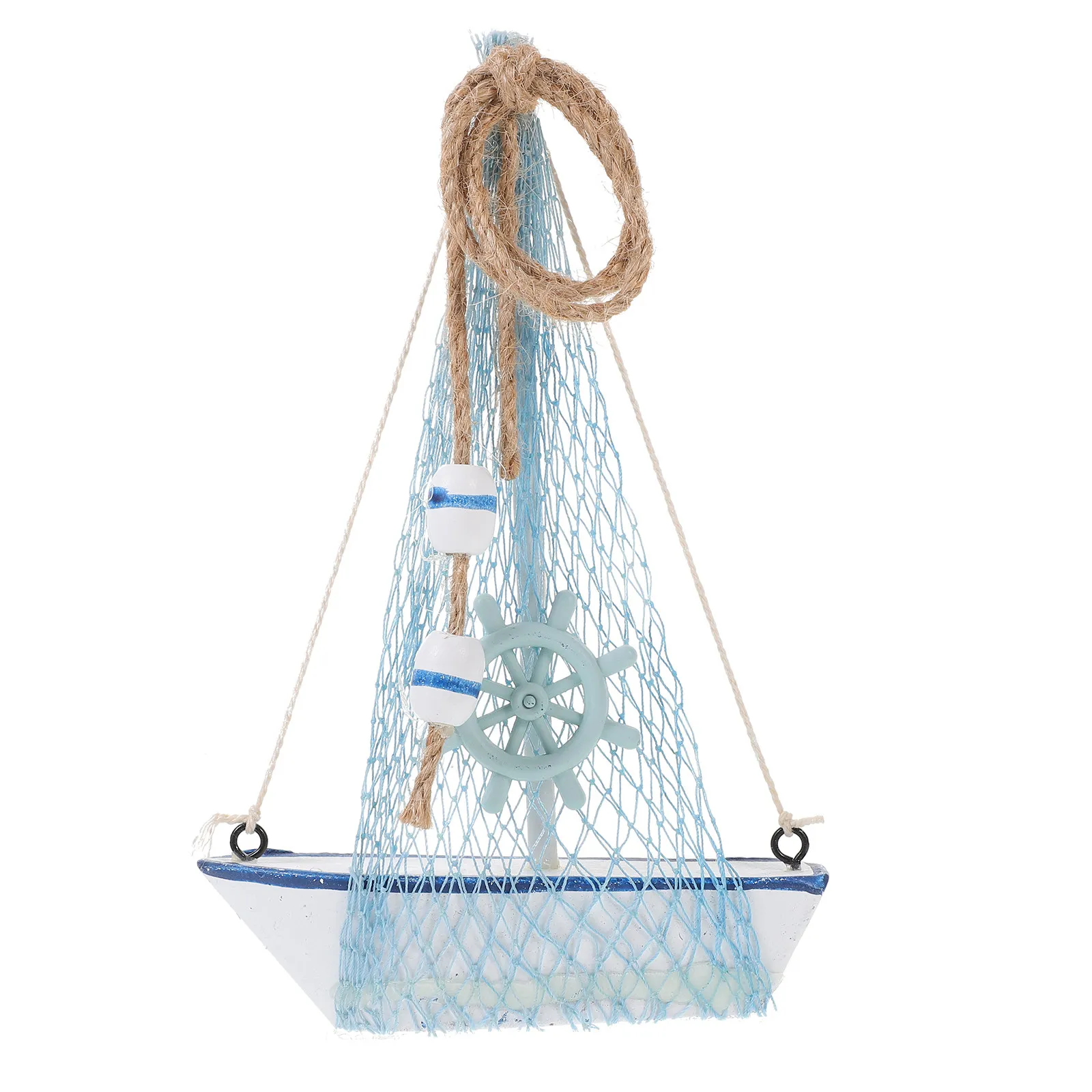 

Sailboat Decor Nautical Wooden Sailboat Sculpture Mediterranean Style Home Desk Ornament Living Room Bedroom Party Supplies