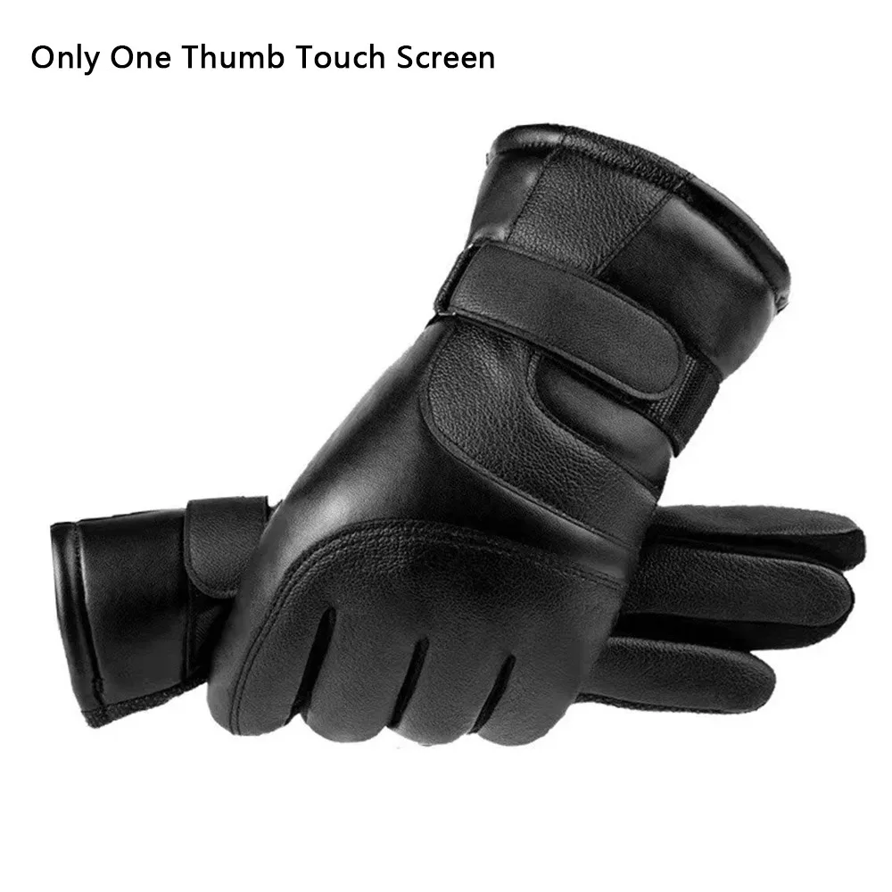 New Thickened Touch Screen Gloves Thermal Fleece Adjustable Waterproof Gloves Cold Wind Winter Gloves Outdoor Sports