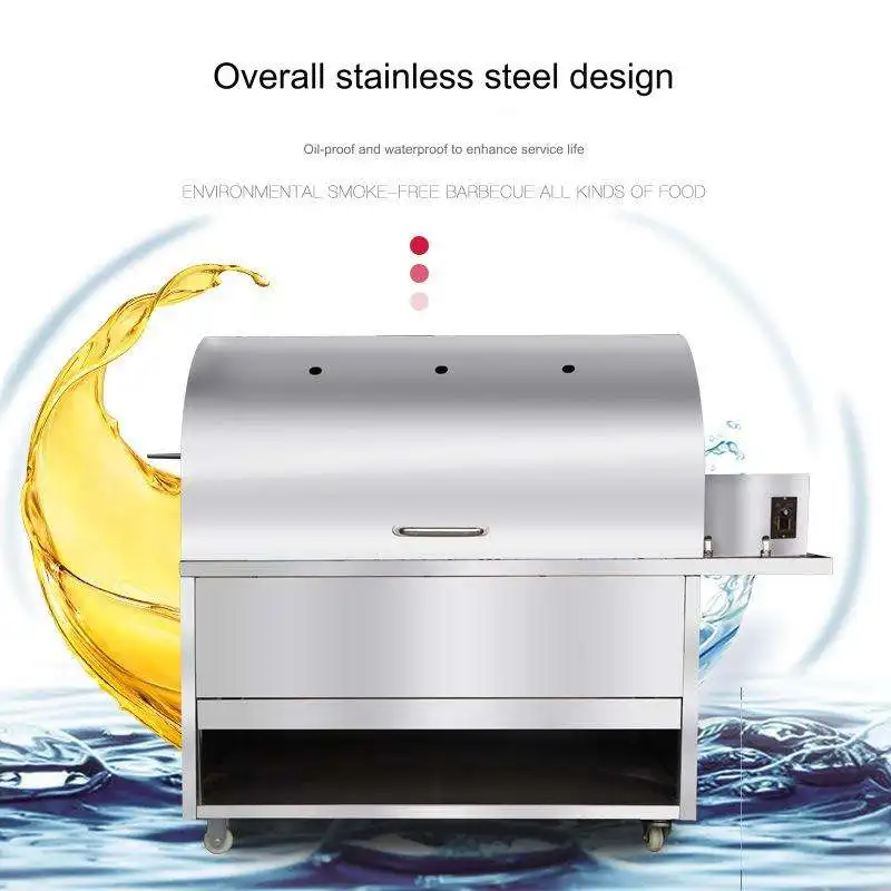 Industrial Outdoor Rotisserie Oven for Pork And Whole Sheep Charcoal Cooking Roaster with Rotating Functionality