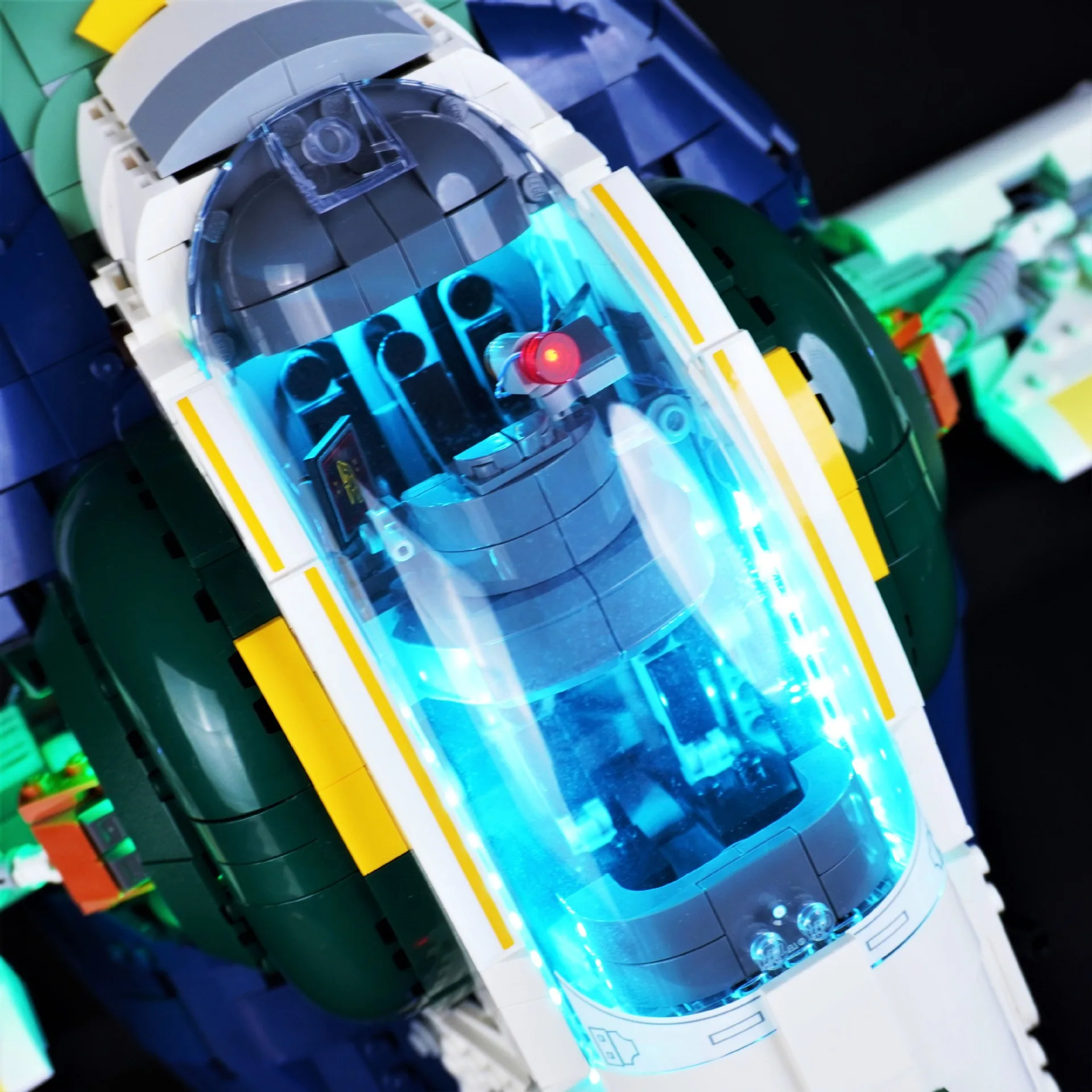 Набор освещения для LEGO 75409 Jango Fett Starship Starings Wars, радиоуправляемая версия, не включает строительный блок (только комплект светодиодных фонарей)