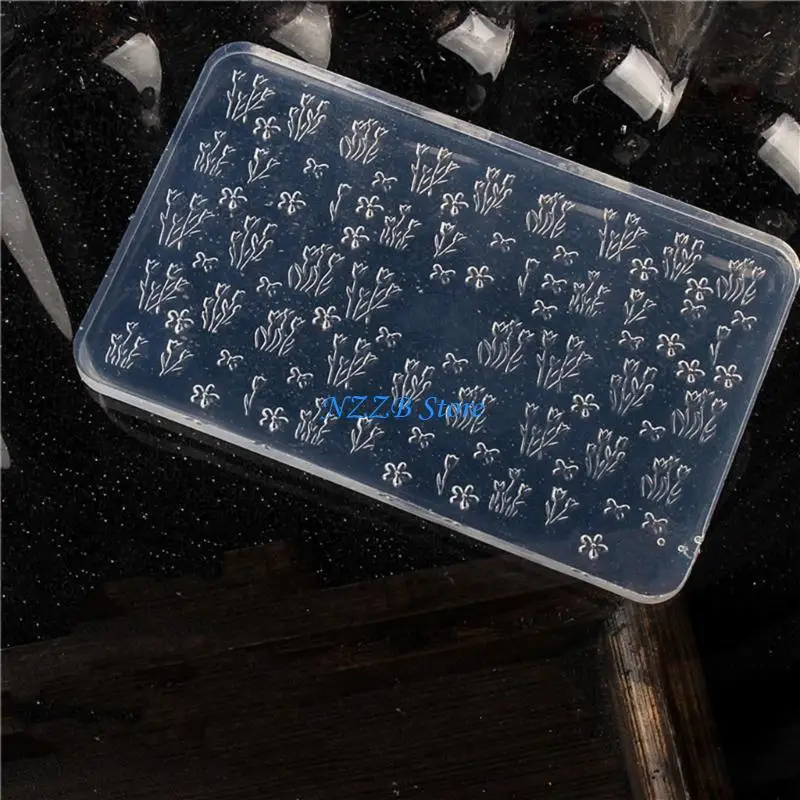 T21F أداة تصميم الأظافر على شكل زهرة قوالب السيليكون المصنوعة يدويًا لإنشاء المانيكير