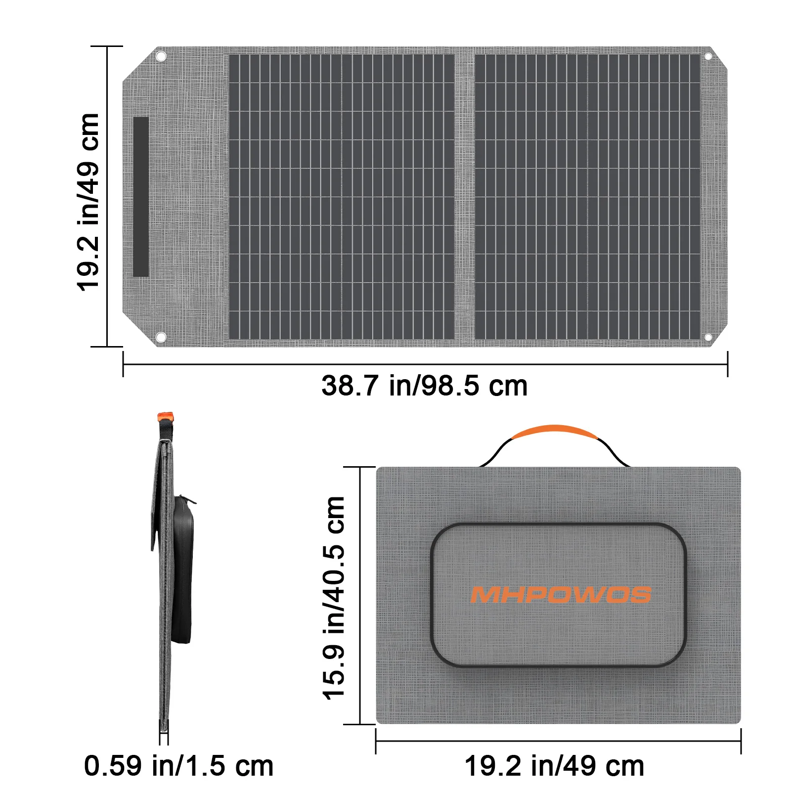 MHPOWOS 100W/200W Watt Solar Panel Portable Foldable for Power Station Camping RV