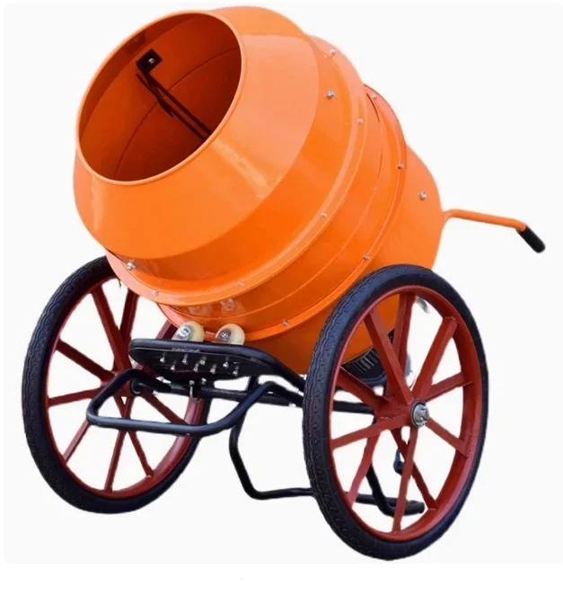 Concrete mixer Household small mobile 220v construction site drum sand stone feed mortar cement