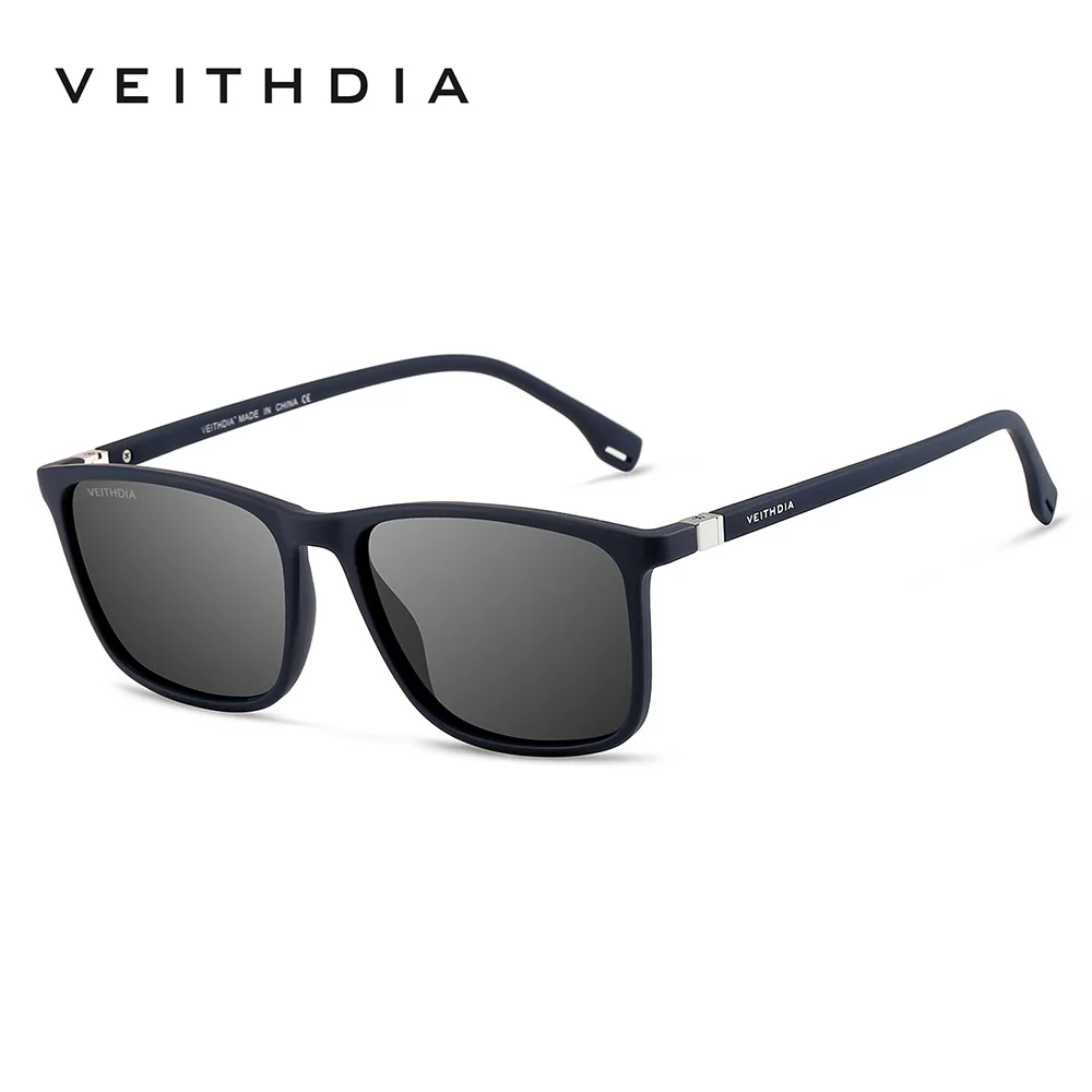 VEITHDIA Gloednieuwe Zonnebril Unisex Retro TR90 Zonnebril Gepolariseerde UV400 Lens Vintage Brillen Zonnebril Voor Mannen/Vrouwen 7521