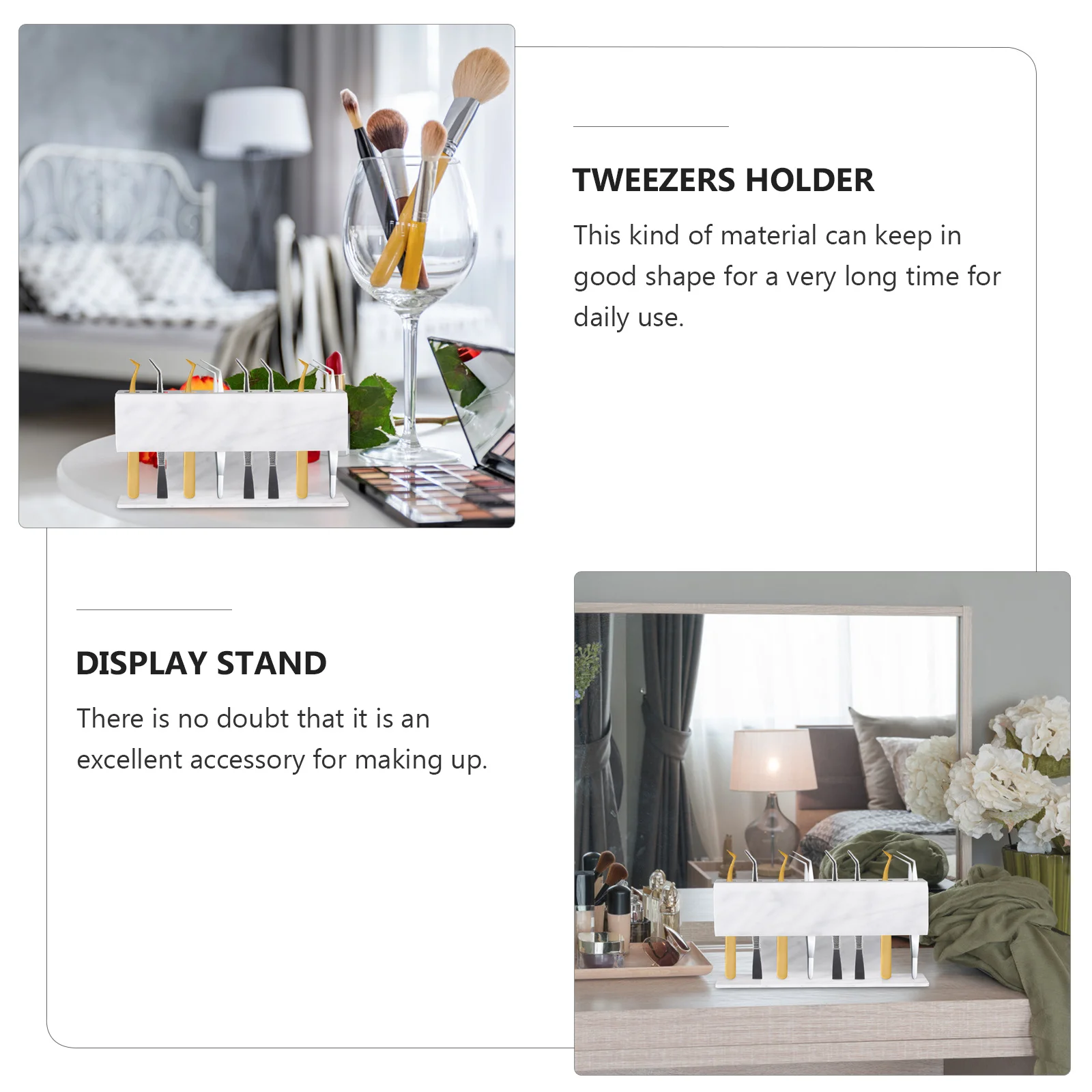 Pinzettenhalter mit 8 Fächern, Acrylständer, Aufbewahrungsregal für Wimpernverlängerungswerkzeuge, Organizer, Präsentationsständer, Pinzettenhalter