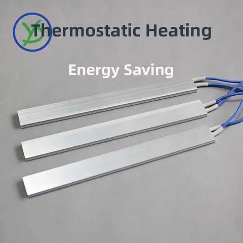 5 Pieces 200*21mm 60~250°C Thermostatic Ceramic PTC Heating Sheet Aluminum Shell Heating Plate Heater Accessories 12V~220V ACDC