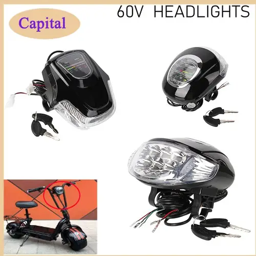 Faro Bluetooth Angel Eye de 60V, foco de iluminación Feihu, llave de instrumento, pantalla adecuada para patinete eléctrico Citycoco