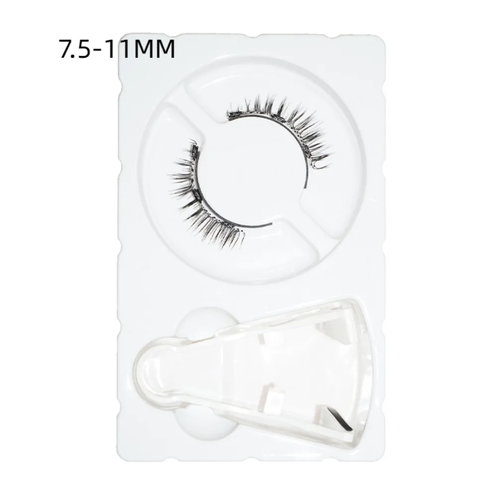 Glue Free Magnetic False Eyelashes Reusable 3D Extension Magnetic Eyelashes with Clip Makeup DIY False Eyelash Clusters Female