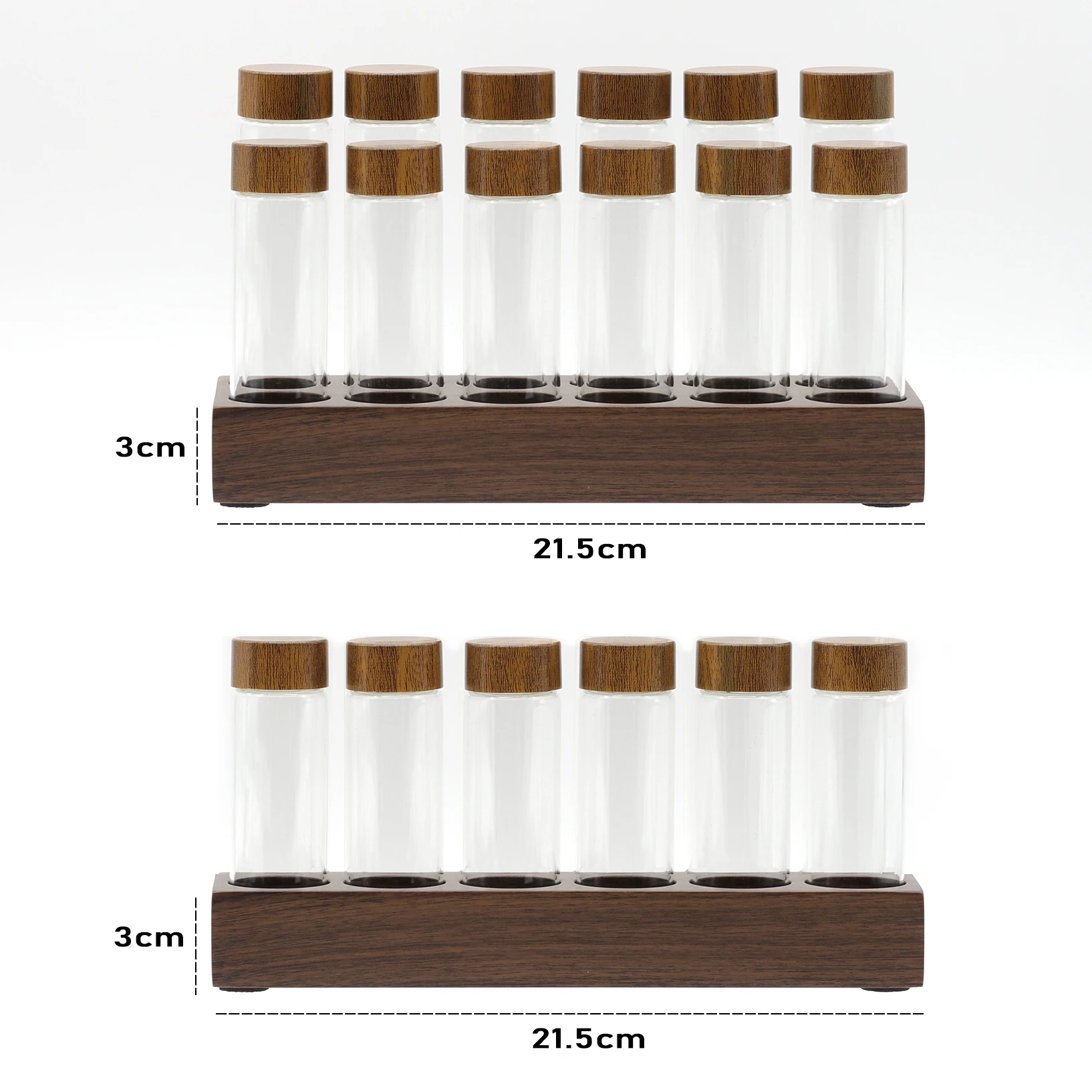Creative Coffee Beans and Tea Display Stand, Cereals Canister, Glass Test Tube, Sealed Storage Rack, Clear Glass Bottle Rack
