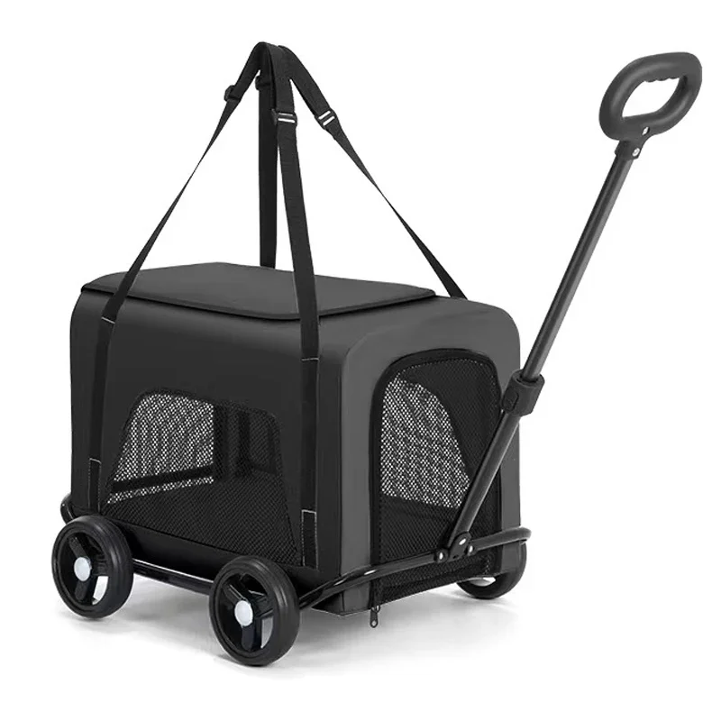 

New styleOutdoor Retractable Pet Stroller Cart Open Pet Wagon Stroller for Travel
