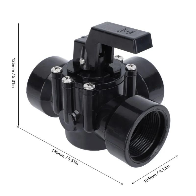 

Swimming Pool Diverter Valve G1-1/2in ABS Three Way Positive Seal Water Diverter Valve For 4517 Spas