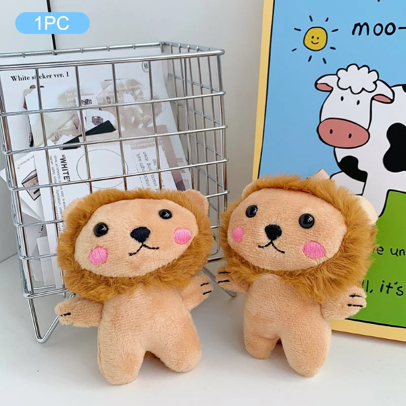 Porte-clés en peluche en forme d'animal de dessin animé pour enfants, pendentif mignon pour sac à dos, cadeaux pour enfants