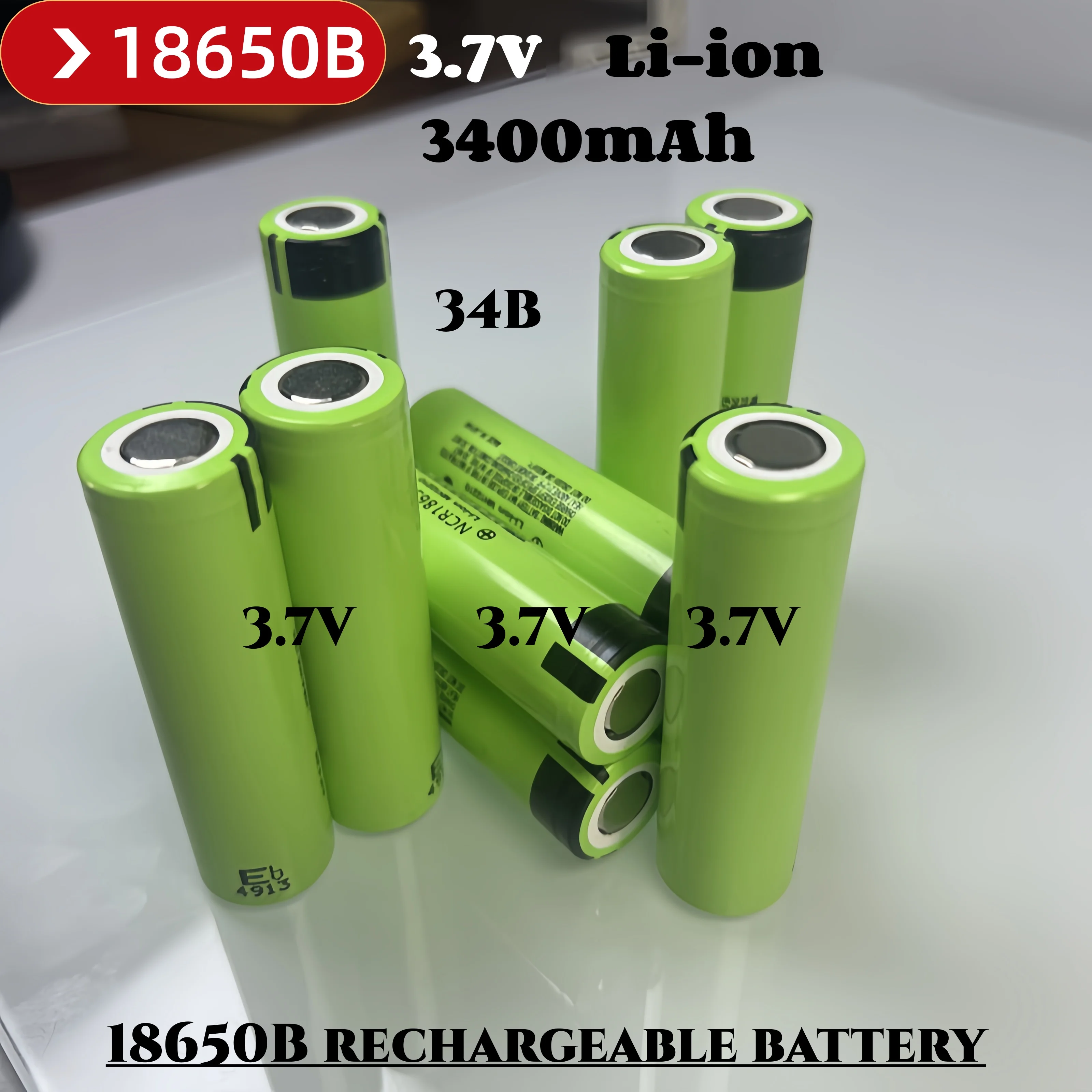 Batería recargable NCR18650B 3.7V 3400mAh | Ideal para linternas LED regulares | Célula de alimentación genuina de alta capacidad