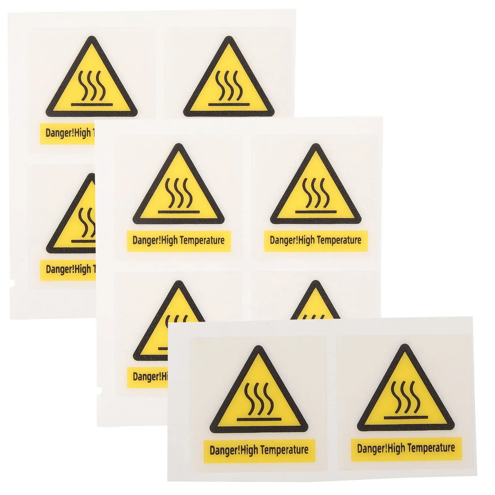 10Sheets High Temperature Warning Stickers Pc Material Strong Adhesive Do Not Touch Hot Surface Safety Warning Labels Warehouse