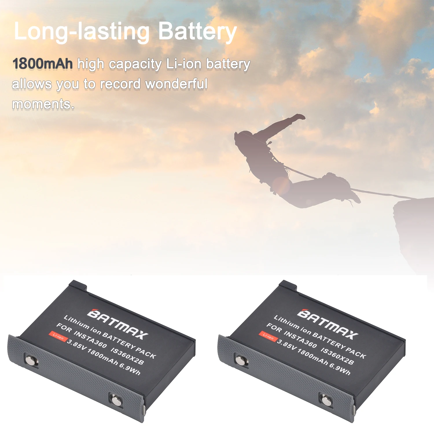 3X 1800mAh Battery Li-ion Akku + LED 3-Slots Charger for Insta360 ONE X2 Camera