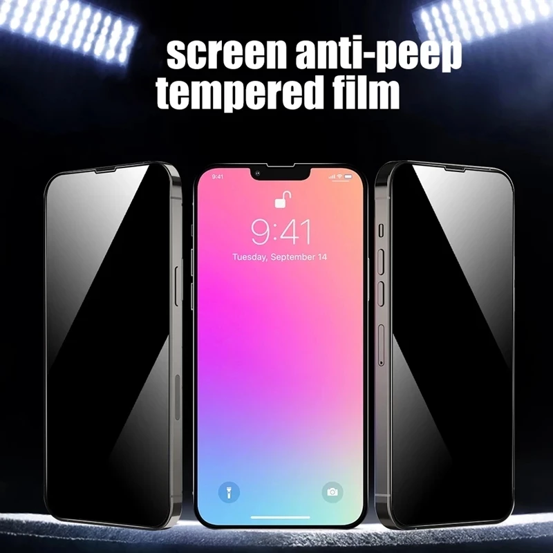 1-5Pcs Privacy Screen Protector for IPhone 12 13 Pro Max Mini 7 Plus Anti-Spy Tempered Glass for iPhone 11 14 15 PRO XS MAX XR X